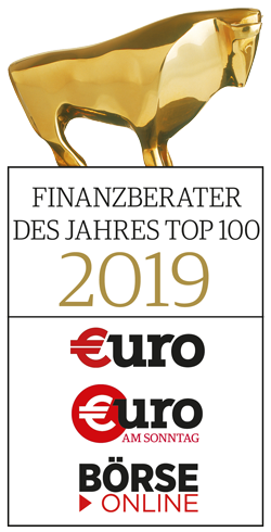 Michaela Moll: Top 100 Finanzberaterin 2019, ausgezeichnet vom Wirtschaftsmagazin Euro.